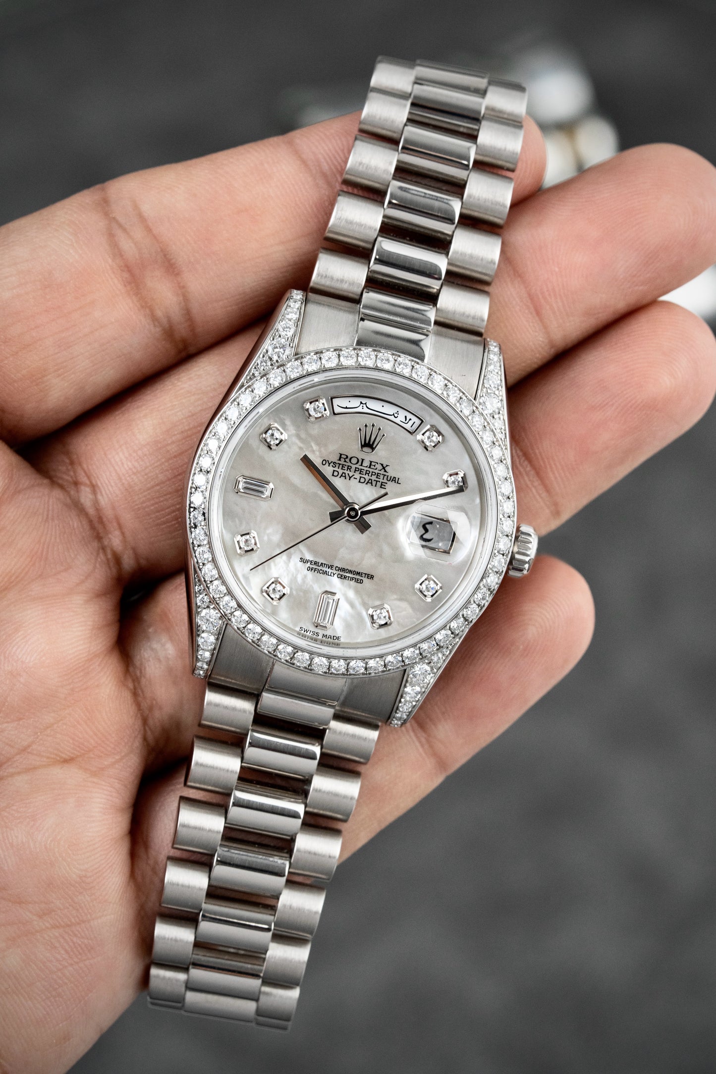 Rolex Day-Date 36mm Arabic Mother of Pearl - Ref. 118389