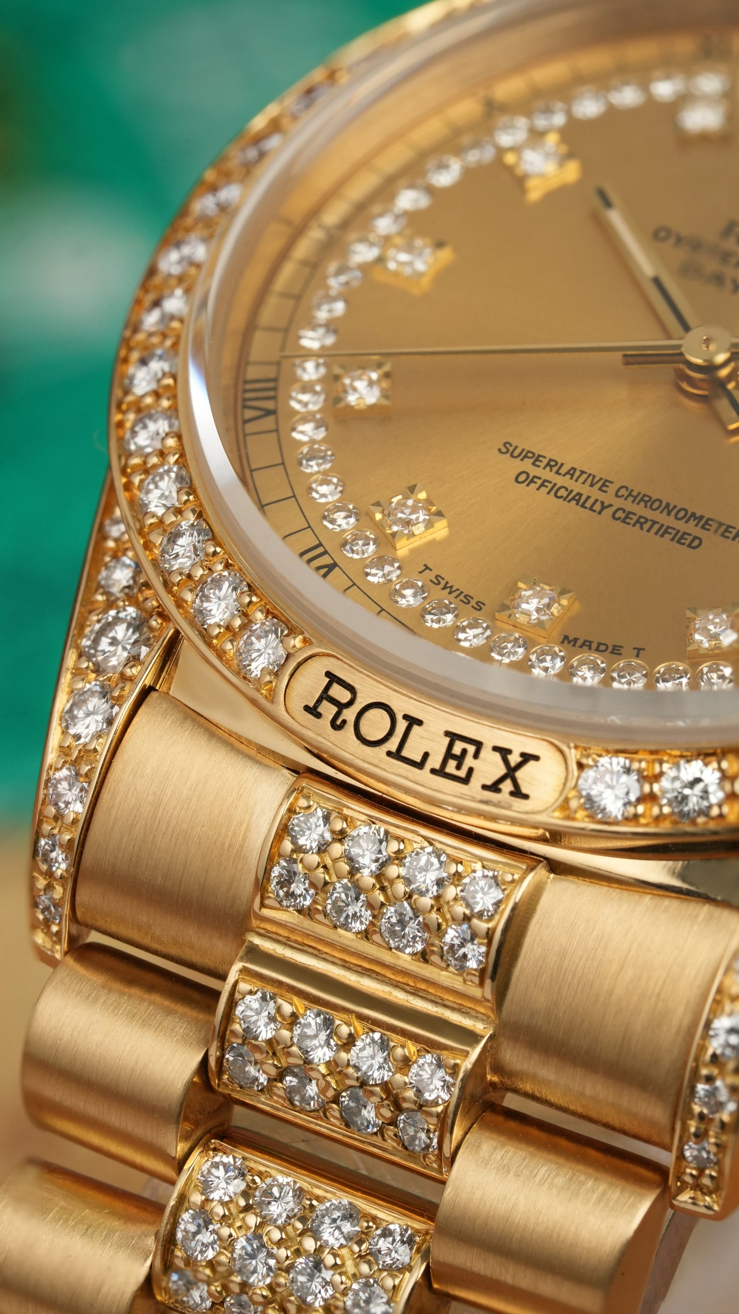 Rolex Day-Date 36mm Factory Diamonds - Ref. 18138