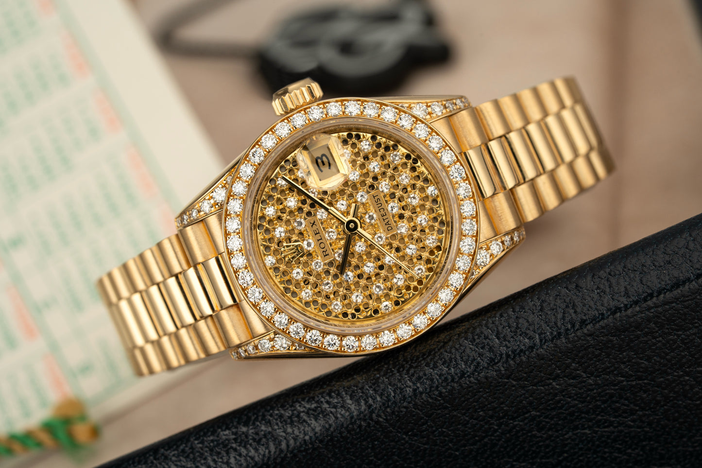 Rolex Ladt-Datejust Honeycomb Pavè - Ref. 69158