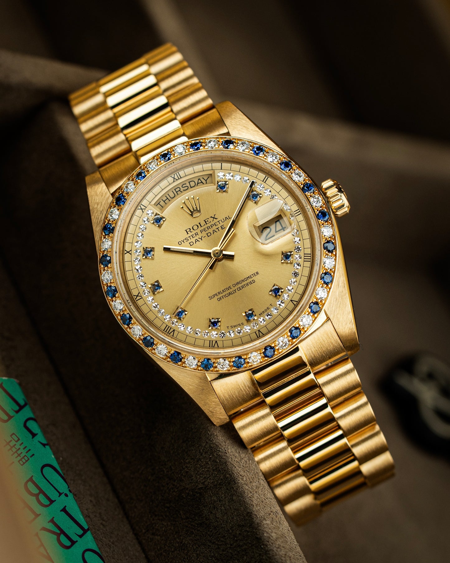 Rolex Day-Date 36mm Rare Factory Sapphire & Diamonds - Ref. 18148