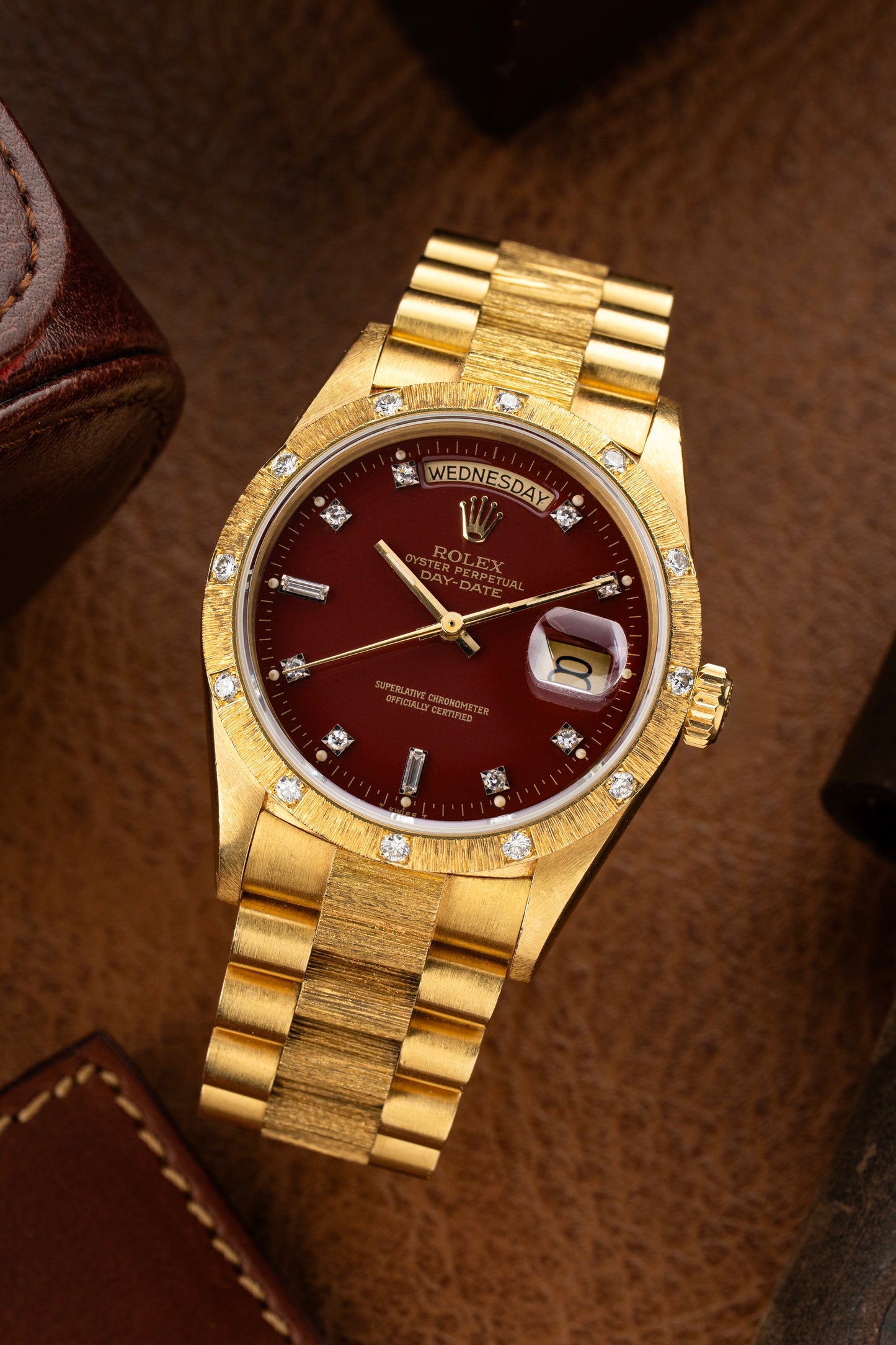 Rolex Day-Date 36mm Oxblood Stella Dial - Ref. 18108