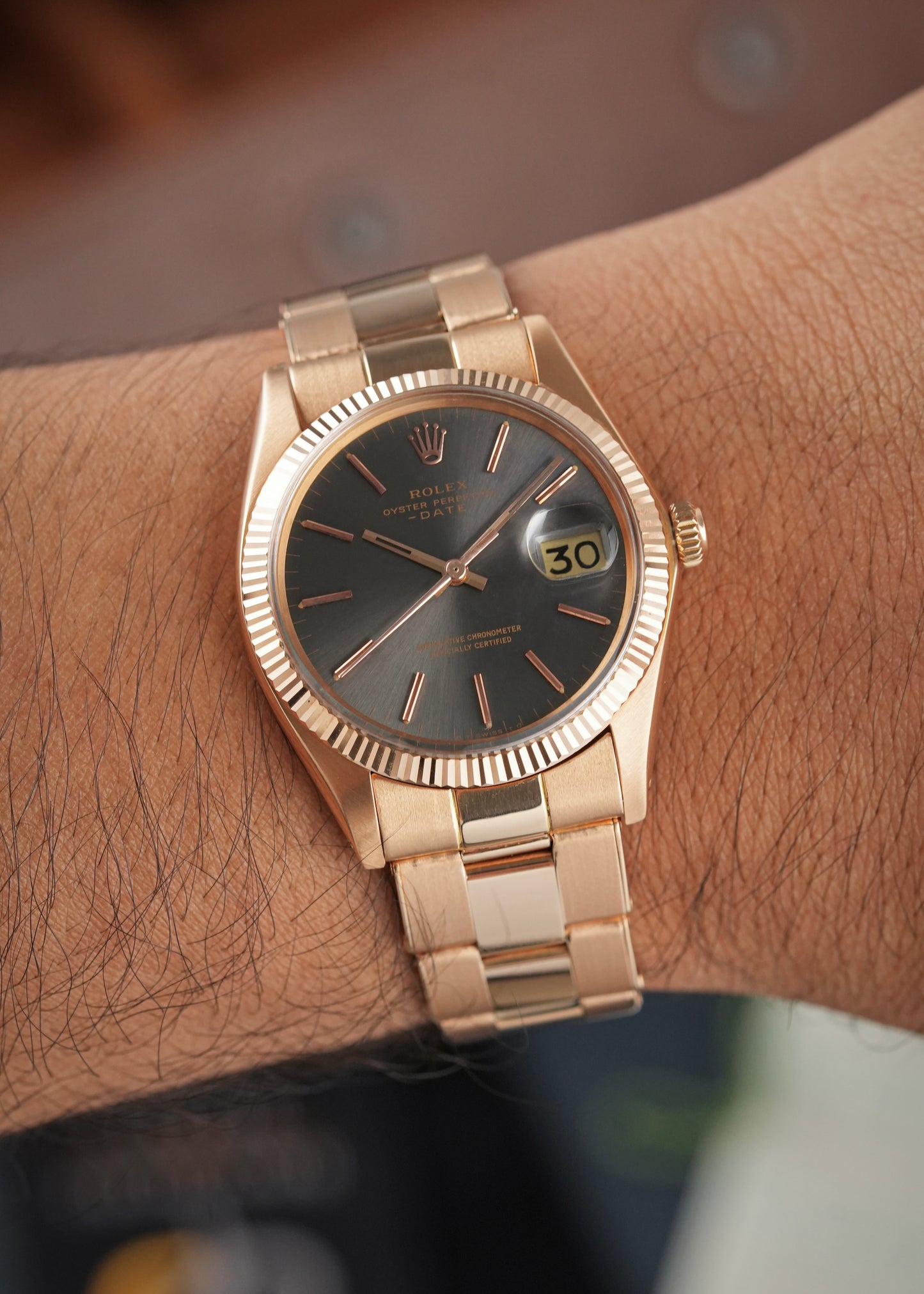 Rolex Oyster Perpetual Date 34mm Rare 18k Rose Gold - Ref. 1503