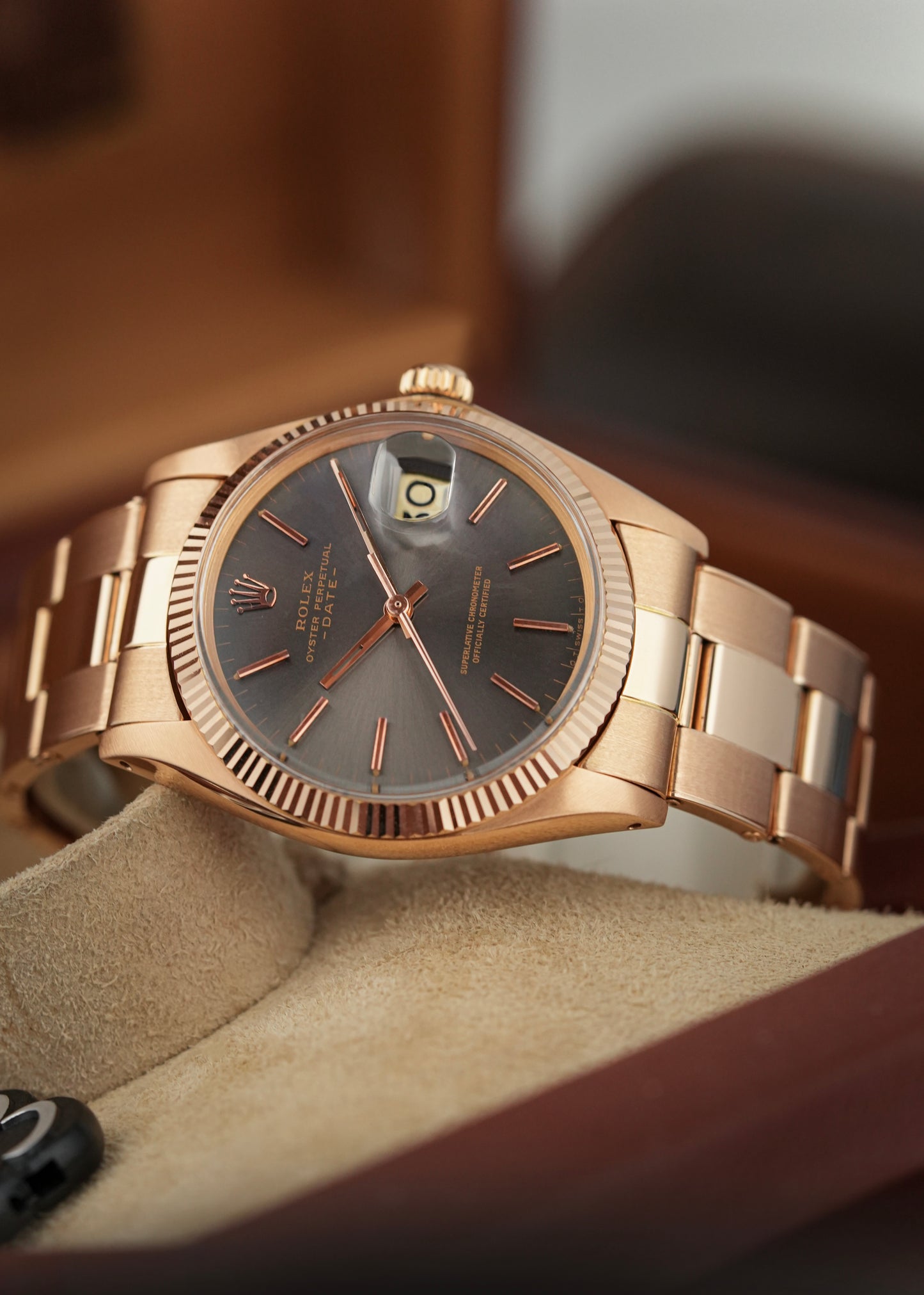 Rolex Oyster Perpetual Date 34mm Rare 18k Rose Gold - Ref. 1503