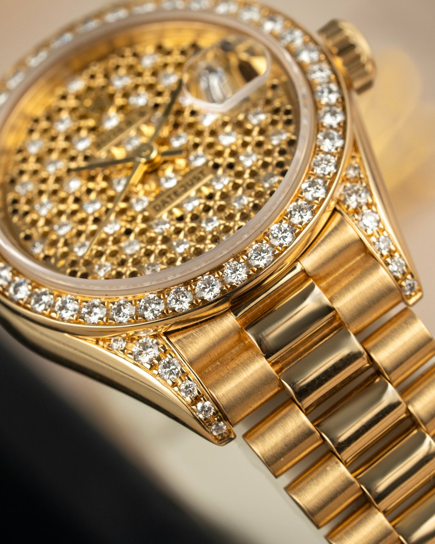 Rolex Ladt-Datejust Honeycomb Pavè - Ref. 69158