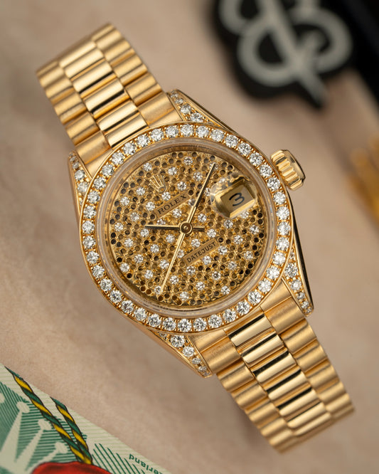 Rolex Ladt-Datejust Honeycomb Pavè - Ref. 69158