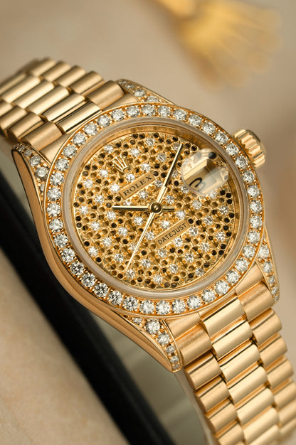 Rolex Ladt-Datejust Honeycomb Pavè - Ref. 69158