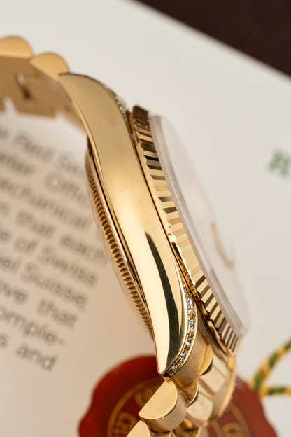 Rolex Day-Date 36mm Carousel Pavé Mother of Pearl - Ref. 18338