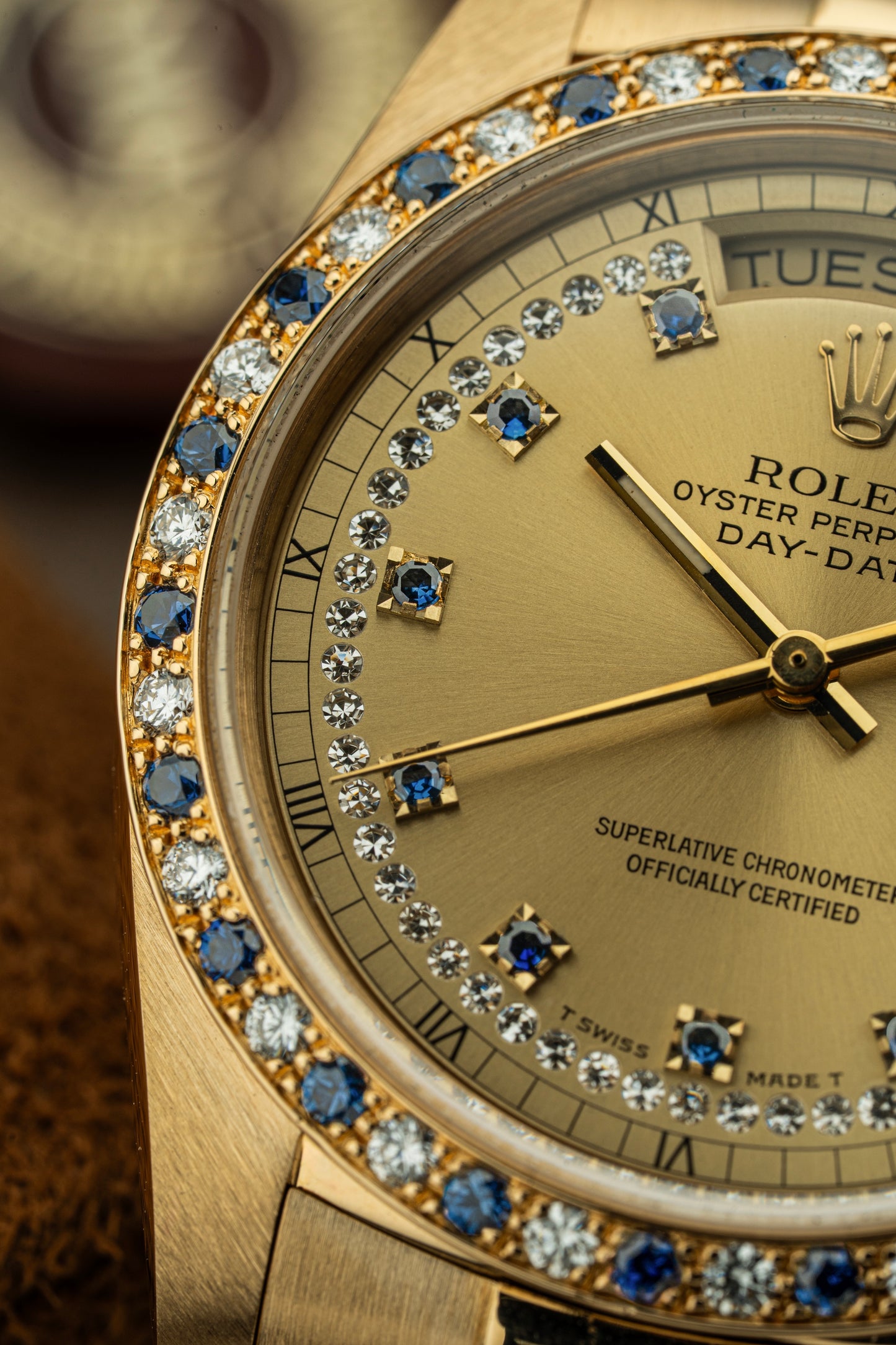 Rolex Day-Date 36mm Rare Factory Sapphire & Diamonds - Ref. 18148