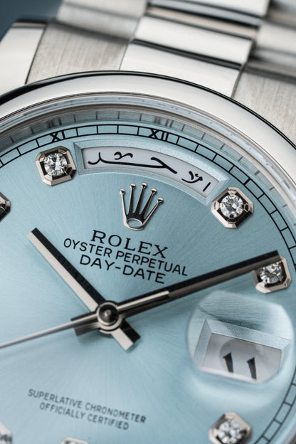 Rolex Day-Date 36mm Platinum Arabic - Ref. 118206