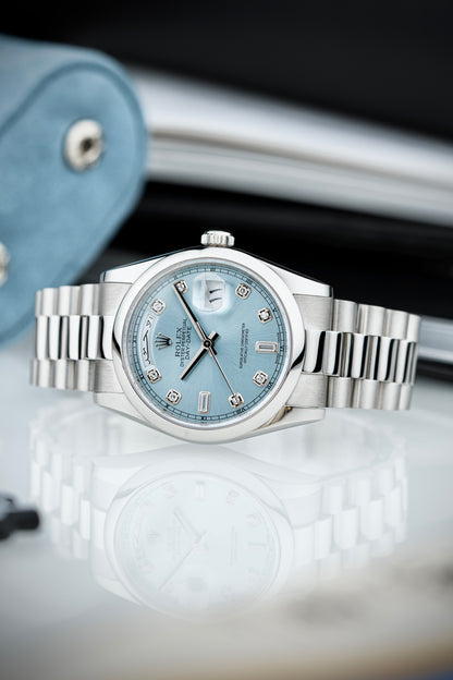 Rolex Day-Date 36mm Platinum Arabic - Ref. 118206