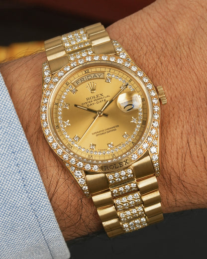 Rolex Day-Date 36mm Factory Diamonds - Ref. 18138