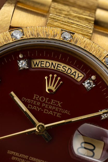 Rolex Day-Date 36mm Oxblood Stella Dial - Ref. 18108
