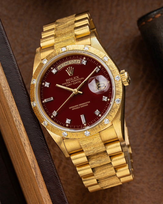 Rolex Day-Date 36mm Oxblood Stella Dial - Ref. 18108