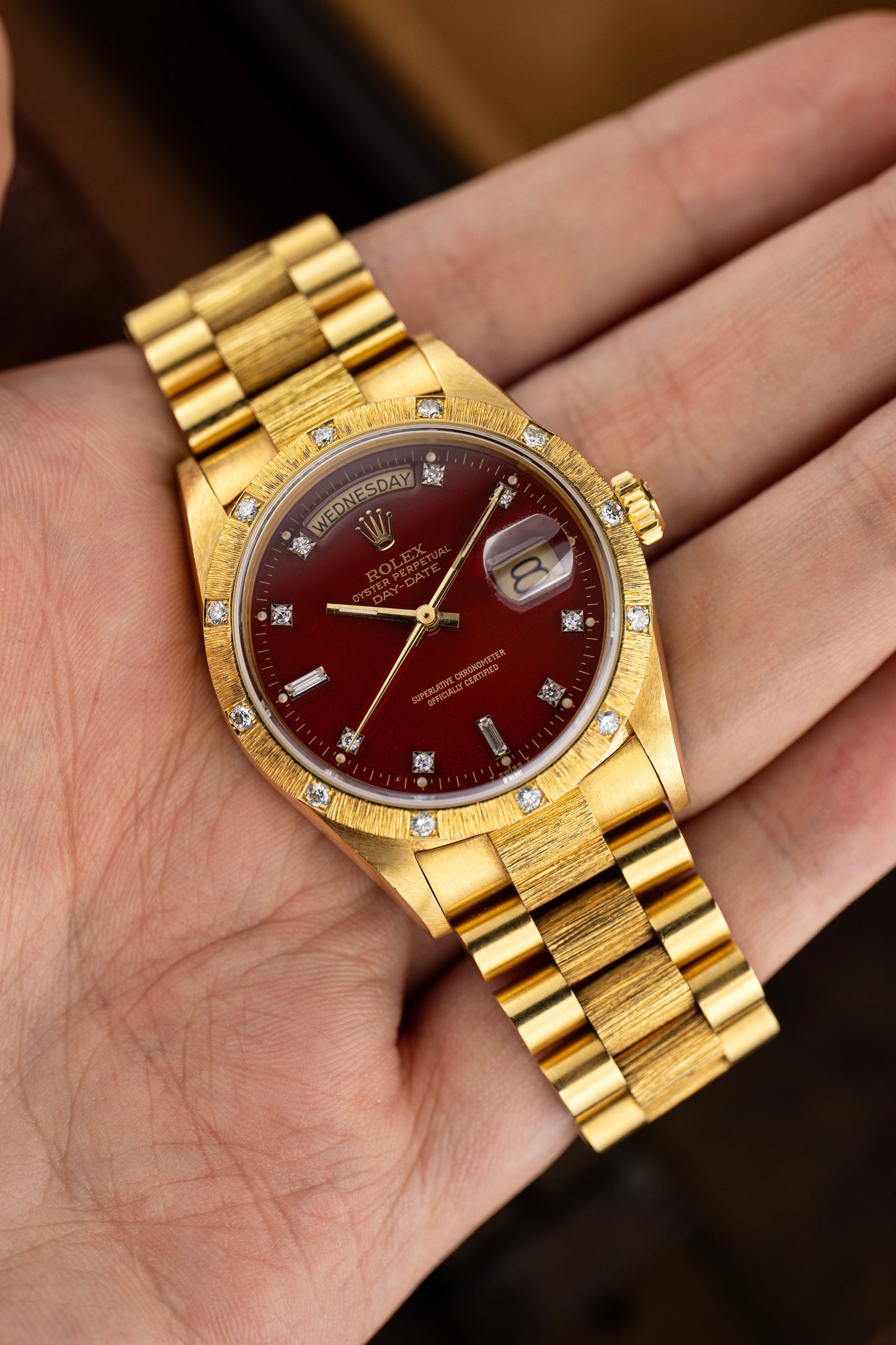 Rolex Day-Date 36mm Oxblood Stella Dial - Ref. 18108