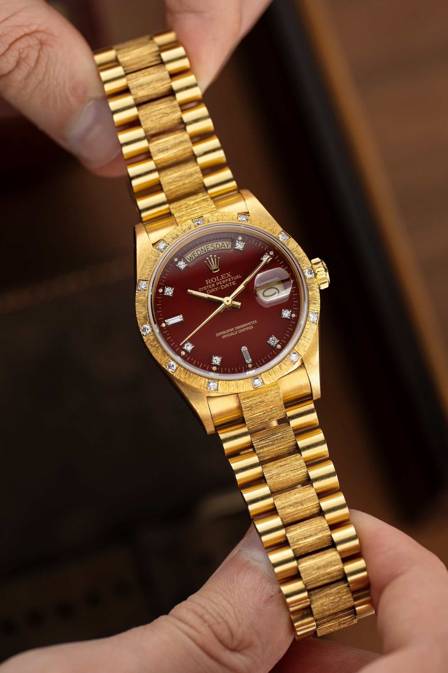 Rolex Day-Date 36mm Oxblood Stella Dial - Ref. 18108