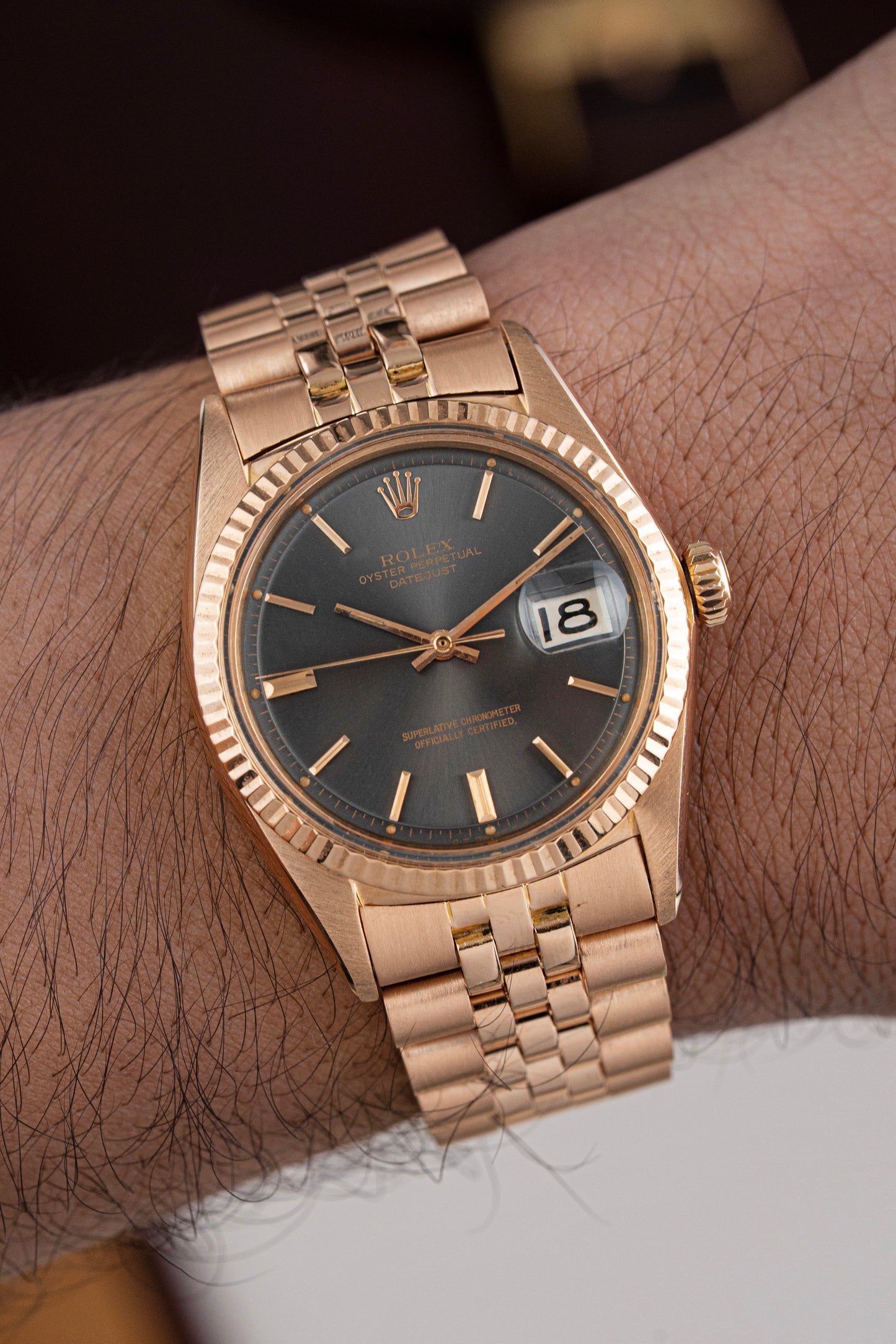 Rolex Datejust 36mm 18k Rose Gold - Ref. 1601