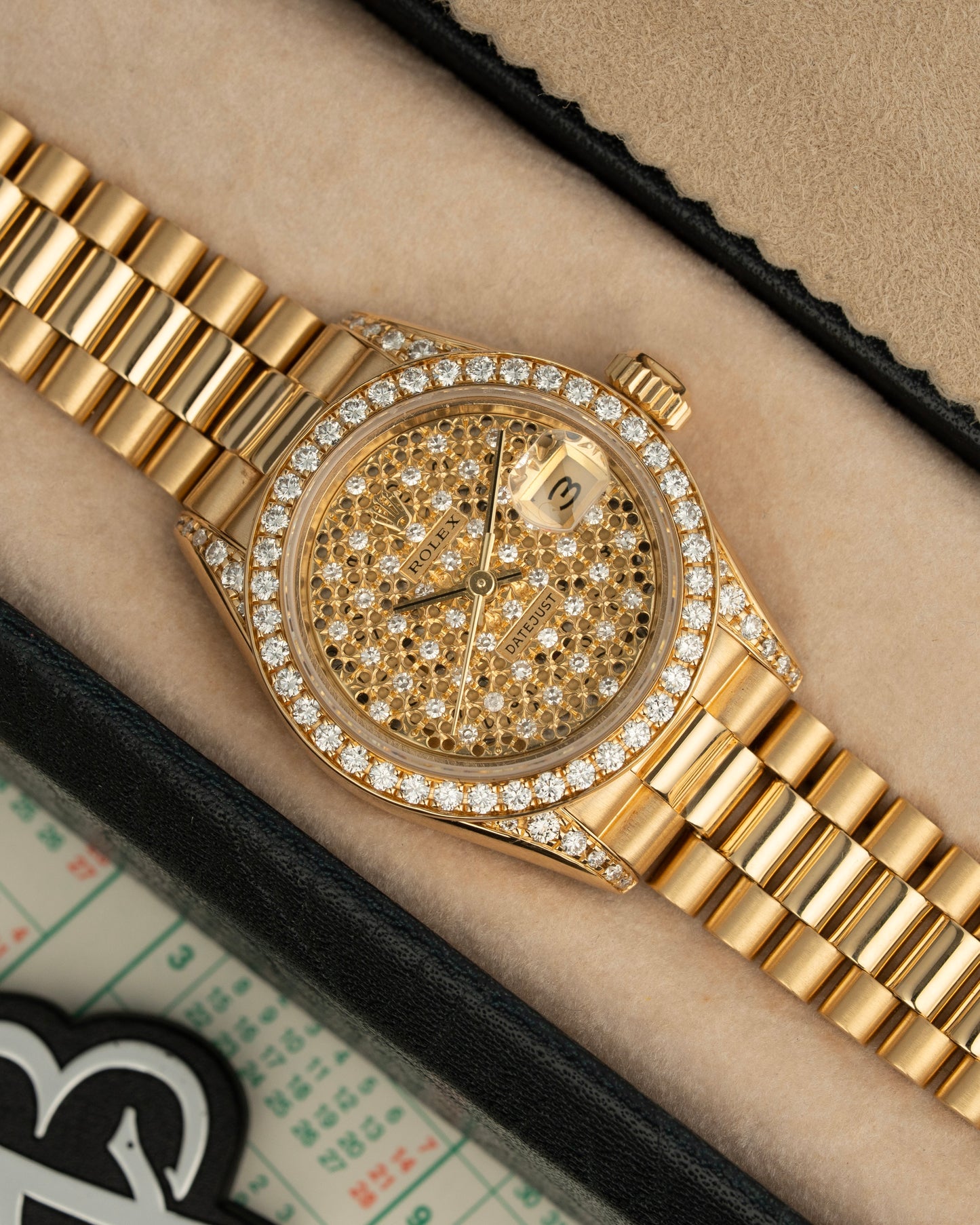 Rolex Ladt-Datejust Honeycomb Pavè - Ref. 69158
